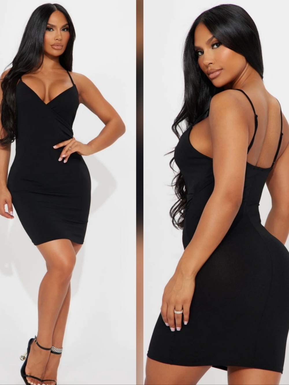 Black Bodycon Spaghetti Strap Dress